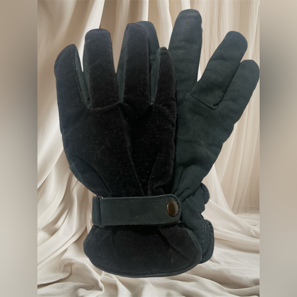 Barneys New York Made in Italy Suede Leather Gloves Sz L